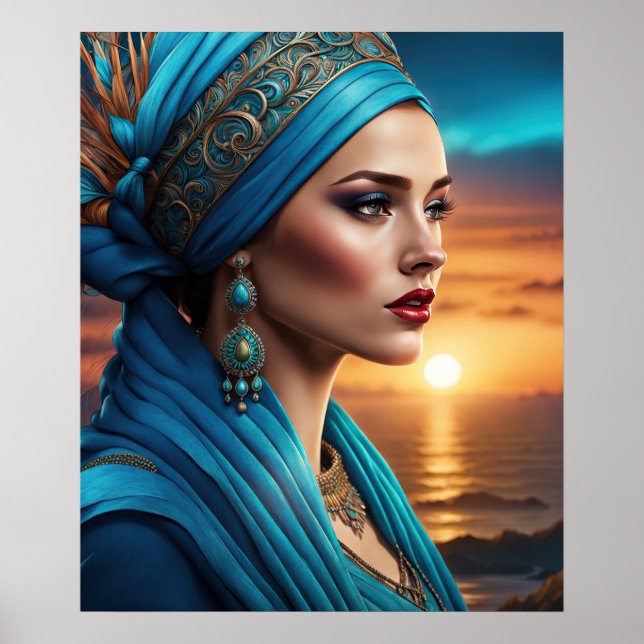 Golden Sunset Beauty Poster (Vorne)