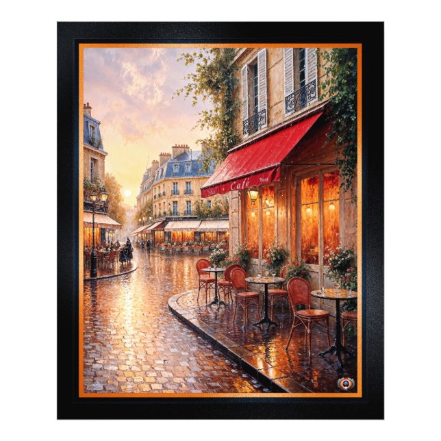 Golden Sunset Light on a Raine Town Café Fotodruck (Vorne)