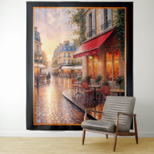 Golden Sunset Light on a Raine Town Café
