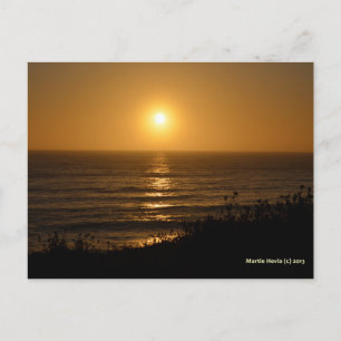Golden Sunset V   Blue Beach Song™ Postkarte