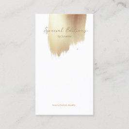 Golden Swash Logo Oog Display Business Card Visitenkarte