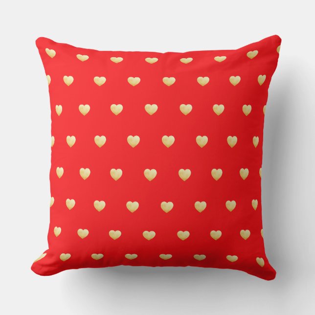 Golden Sweethearts on Red Kissen (Vorderseite)