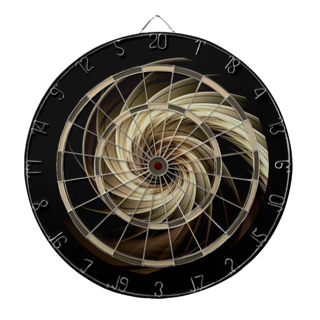 Golden Swirl Across Black Dartscheibe (vorne)