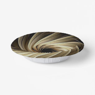 Golden Swirl Across Black Pappteller