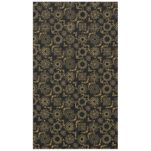 Golden Symbols Muster 12.bw Black BG Tischdecke
