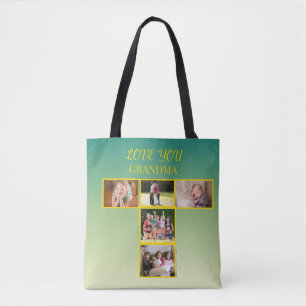 Golden T-Collage-Tribut-Design Tasche