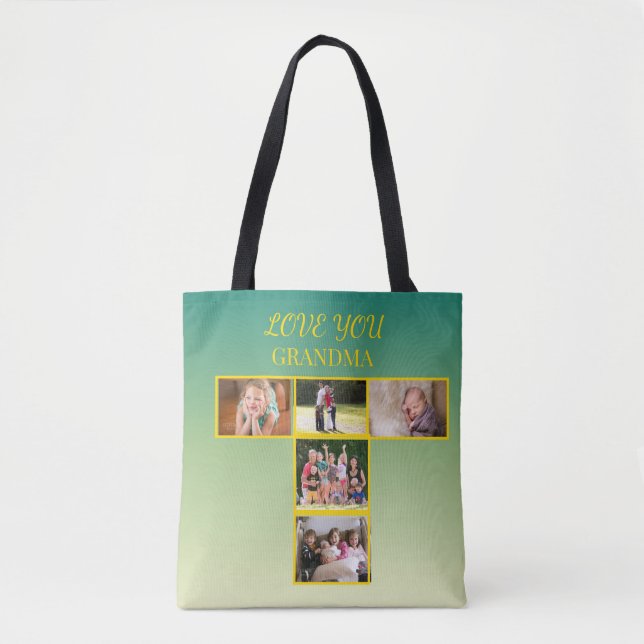Golden T-Collage-Tribut-Design Tasche (Vorderseite)