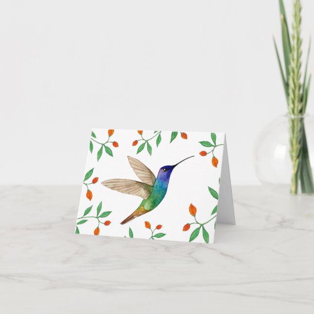 Golden-tailed Sapphire Hummingbird Blank Karte (Vorderseite)