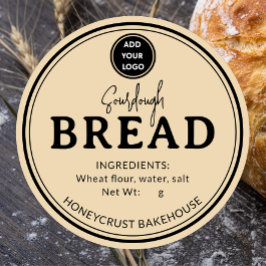 Golden Tan Bakery Sourdough Brot Etikettenaufklebe Runder Aufkleber