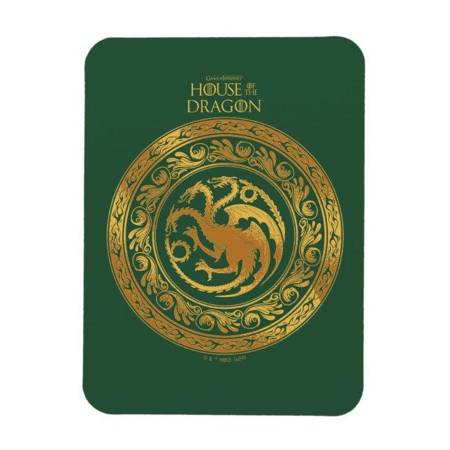 Golden Targaryen Wappen Magnet (Vertikal)