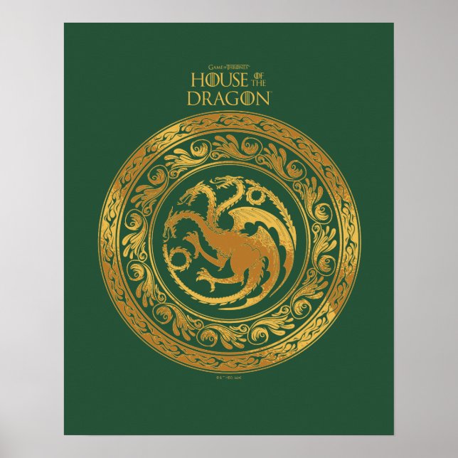 Golden Targaryen Wappen Poster (Vorne)