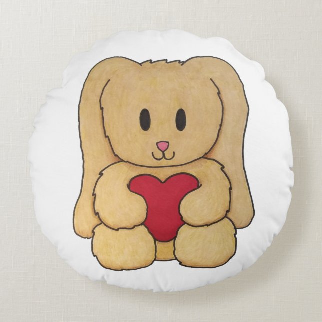 Golden Teddy Hunny Kopfkissen Rundes Kissen (Vorderseite)