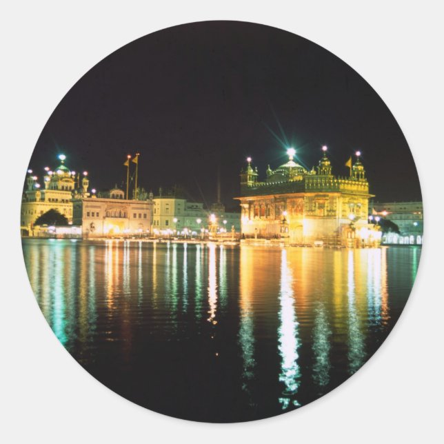 Golden temple Amritsar India Runder Aufkleber (Vorderseite)