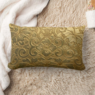 Golden Texture Lumbar Pillow Lendenkissen