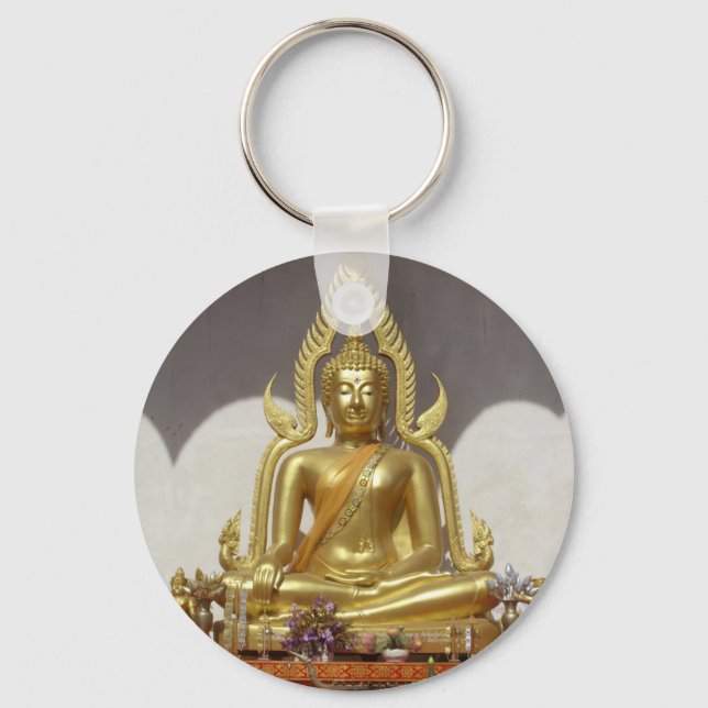 Golden Thai Buddha Schlüsselanhänger (Vorderseite)