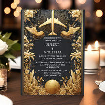Golden Ticket Pass Boarding Pass Hochzeit