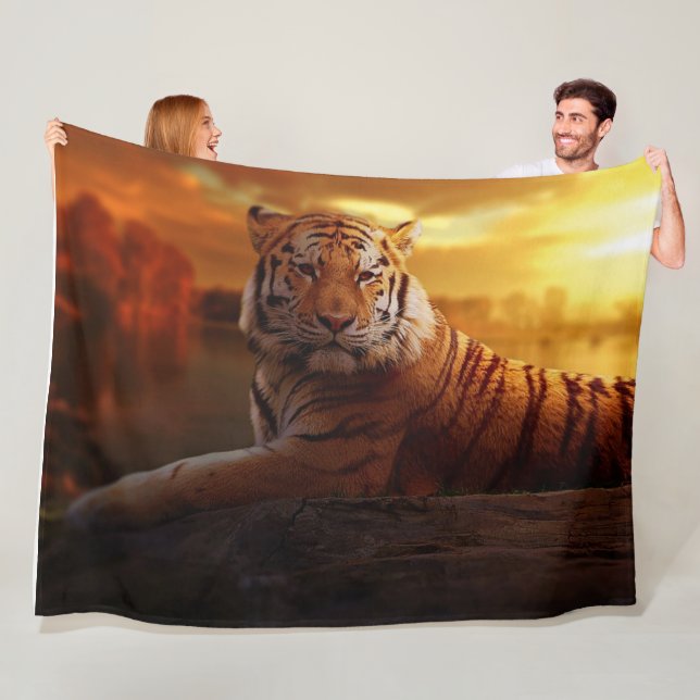 GOLDEN TIGER FLEECEDECKE (Beispiel)