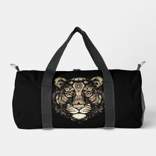 Golden Tiger Head Duffle Bag (Vorderseite)