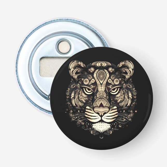 Golden Tiger Head Flaschenöffner (Vorderseite)