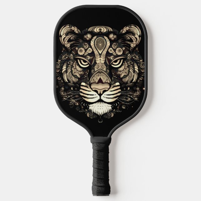 Golden Tiger Head Pickleball Schläger (Vorderseite)