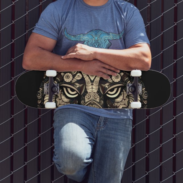 Golden Tiger Head Skateboard (Außenbereich 3)