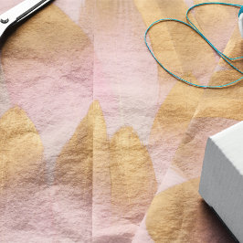 Golden Tipped Pink Feathers Seidenpapier