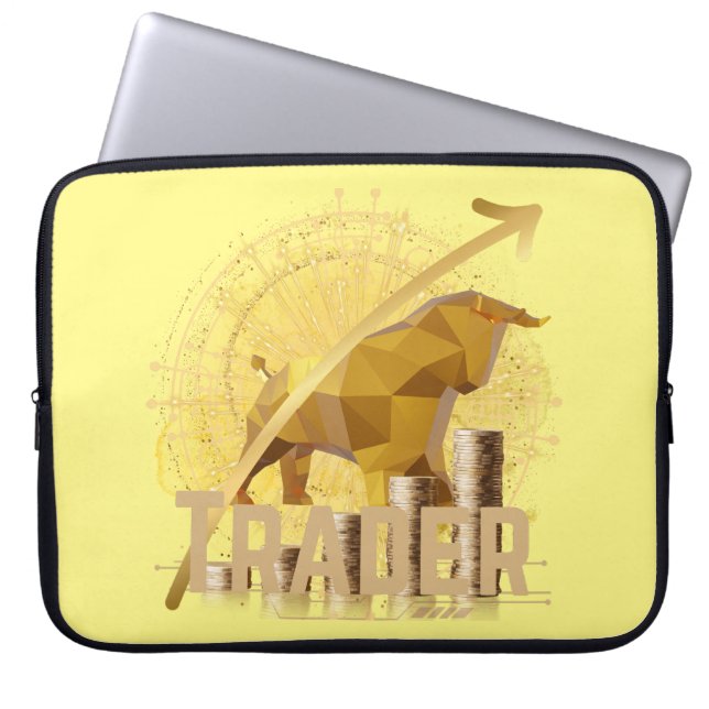 Golden Trader Laptopschutzhülle (Vorderseite)