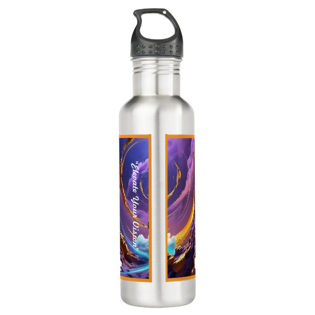 "Golden Trails Blaze" Edelstahlflasche (Rückseite)