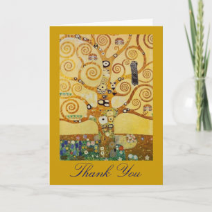Golden Tree of Life Kunst – Art Nouveau Klimt Dankeskarte
