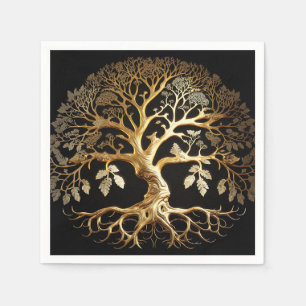 Golden Tree of Life Yggdrasil Serviette