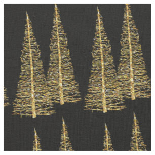 Golden Trees Weihnachten Gold Custom Fabric Stoff