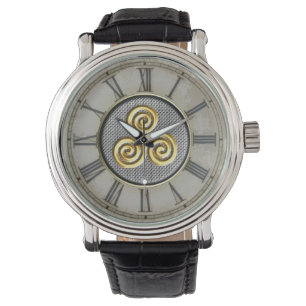 Golden Triskele Design Armbanduhr