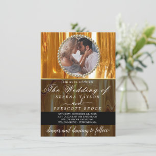 Golden Tropfens Custom Foto Hochzeit Einladung