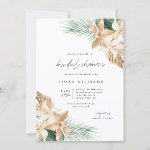 Golden Tropical Blume Bridal Dusche Einladung