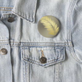Golden Tropical Palm Blätter Button