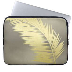 Golden Tropical Palm Blätter Laptopschutzhülle