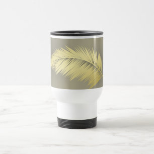 Golden Tropical Palm Blätter Reisebecher