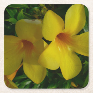 Golden Trumpet Blume II Tropical Rechteckiger Pappuntersetzer