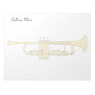 Golden Trumpet Music Theme Notizblock