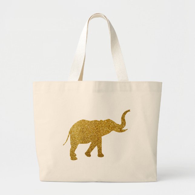 Golden Trumping Elephant Jumbo Stoffbeutel (Vorne)