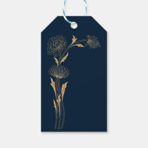 Golden Tulip Art Deco Blume Geschenkanhänger