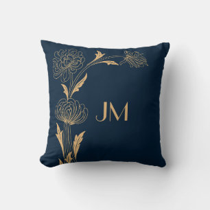 Golden Tulip Art Deco Blume Kissen