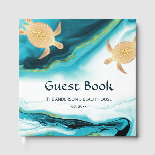 Golden Turtles Turquoise Coastal Beach House Gästebuch