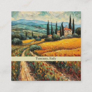 Golden Tuscany Dreams Quadratische Visitenkarte