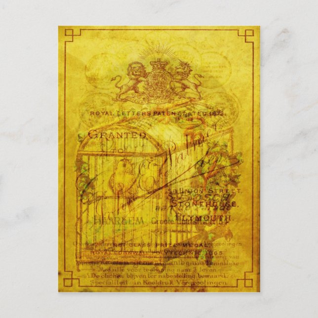 Golden Tweet Postkarte (Vorderseite)