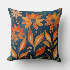 Golden Twilight Floral Kissen