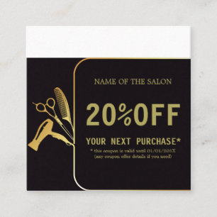 Golden und Black Beauty Salon Rabattkarte