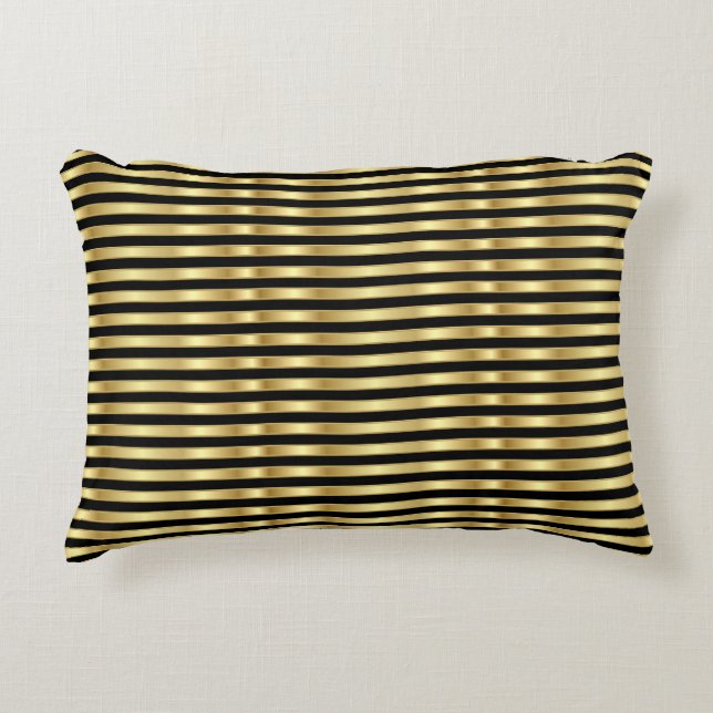 Golden und Black Elegante Dekokissen (Vorderseite)