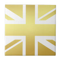 Golden Union Jack Britische Flagge Keramikfliese