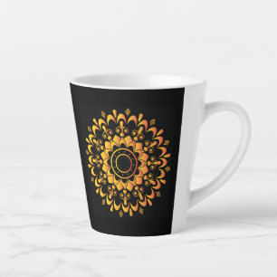 Golden Unique Mandala Design Milchtasse